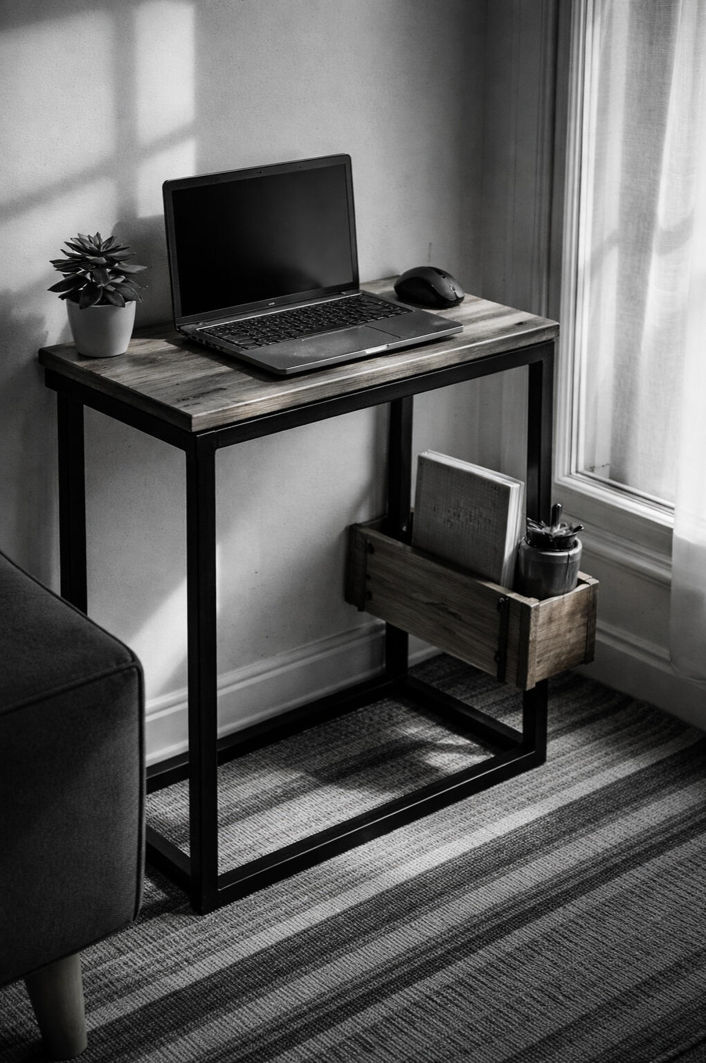 compact mini desk with laptop workspace compact mini desk with laptop workspace